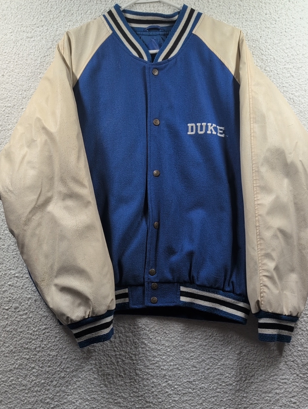 Vtg Rare Duke NCAA Steve & Barry Large Varsity Letterman Jacket